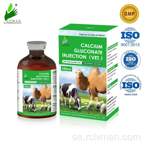 Kalciumglukonat 100 ml injektion endast för djuranvändning